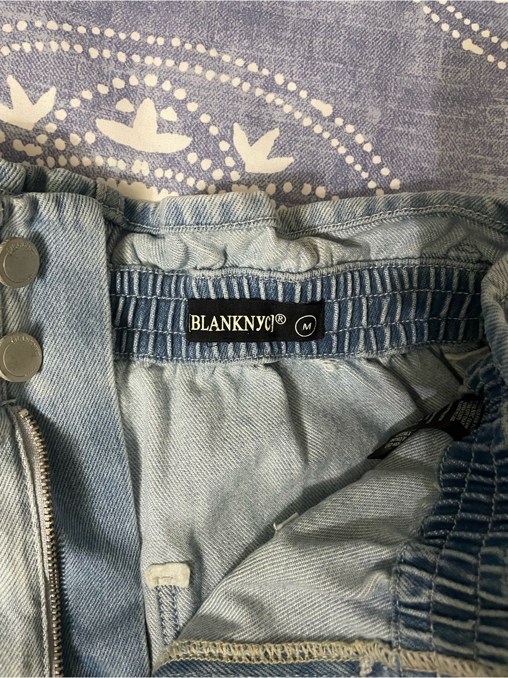 Blank NYC Light Blue High-Waist Denim Shorts